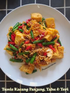 Foto resep Tumis Kacang Panjang, Tahu dan Teri
