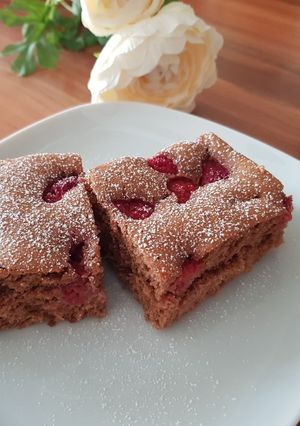 Kakaós süti málnával recept fotója