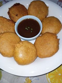 A picture of Potato & Yam kababs.