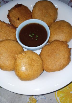 A picture of Potato & Yam kababs.