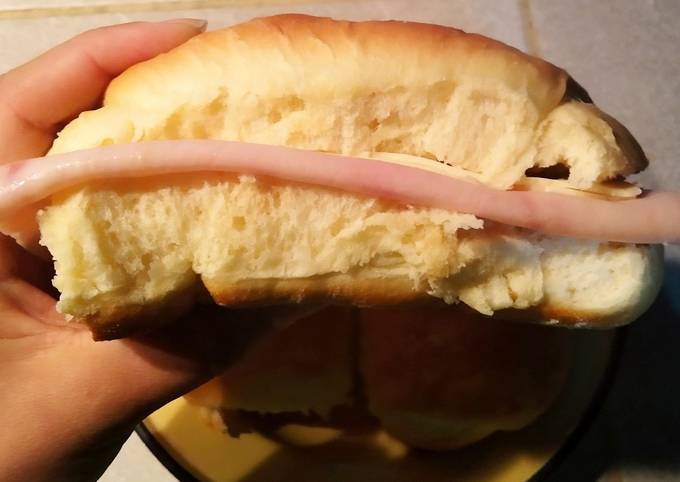 Pancitos PEBETES con jamón y queso 🍞