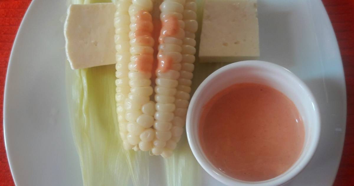 Choclo peruano y queso Receta de Doris Jaime- Cookpad