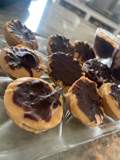 A picture of Vegan Peanut Butter/Almond Butter Cups.