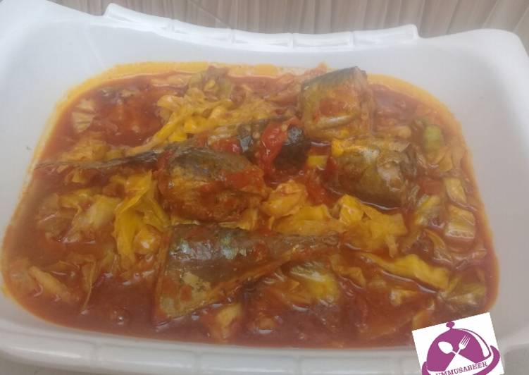 Recipe of Super Quick Homemade Cabbage soup with fish