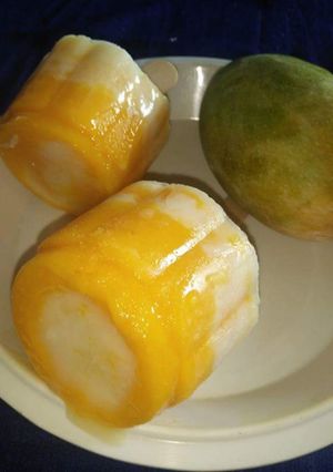 A picture of Mango lassi ice-cream.