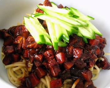 Best Recipe Jjajang Myun  ChineseKorean Black Bean Noodles Sauce Delicious