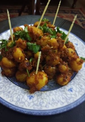 A picture of Spicy baby potatoes.