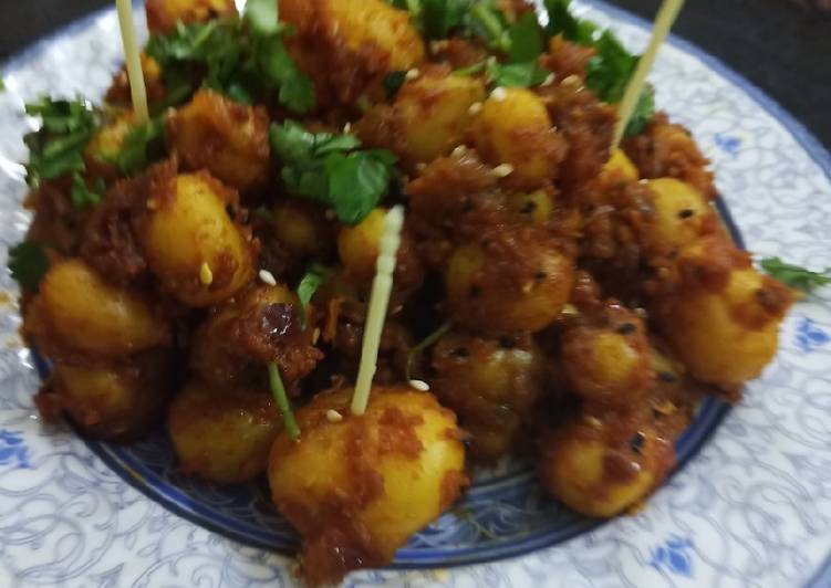 Recipe of Speedy Spicy baby potatoes