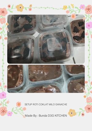 Foto resep Setup Roti Coklat Milo Ganache toping oreo
