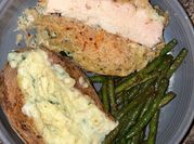 A picture of mayonnaise parmesan chicken