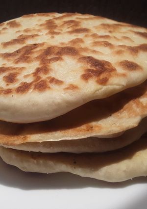 Una foto de Pan turco en sartén😊🤔😋