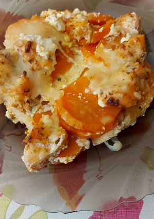 Fűszeres csirkemell édesburgonyával recept fotója