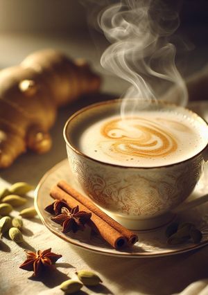 A picture of Ginger Milk Tea.