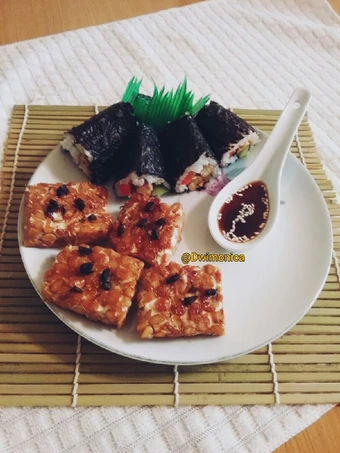 Cara Gampang Membikin Resep Tempe bakar sushi || grilled yellow bean cake || Dwimonica yang  Bikin Ketagihan Anti Ribet, Mantap Sekali