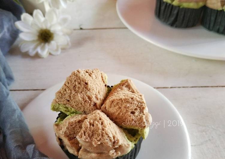 Resep Bolu Kukus Choco Green Tea (1 Telur) yang enak