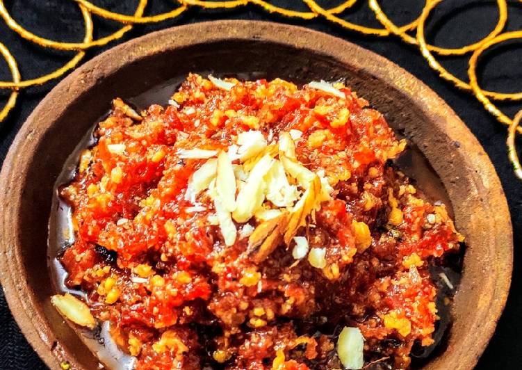 How to Prepare Perfect Creamy Carrot halwa without mawa,ghee or milk