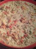 Risotto con crudo, spumante e noci