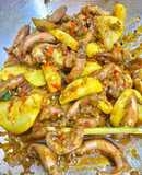 Sambal kentang cumi asin