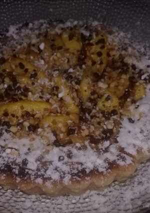 Una foto de Feliz cumple, Cookpad!!!🎉🎉🤩tartin de duraznos!!!🍑🍑🍑