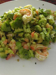 A picture of Shrimp avocado salad.