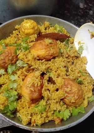 A picture of Simple Egg Biryani.