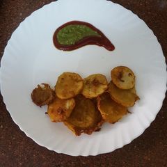 A picture of Ragi flour pakodas.