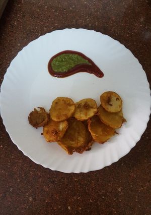 A picture of Ragi flour pakodas.