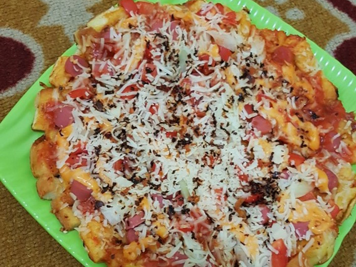 Resep Pizza roti tawar rumahan Anti Gagal