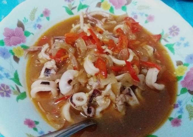 Resep Cumi goreng mentega pedas manis Anti Gagal