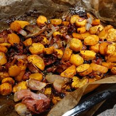 A picture of Roasted Honey sweet Potatoes.