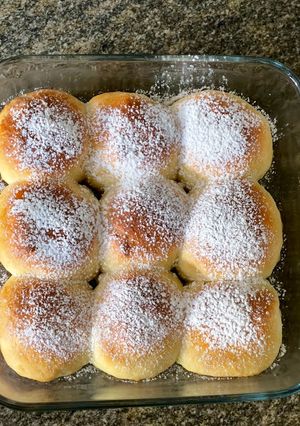 A picture of Honeycomb Buns with sweet glaze 😍.