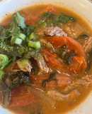 Canh dưa cải nấu thịt bò