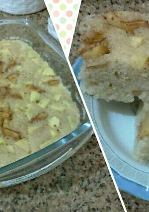 صورة لوصفة كيكة التفاح السريعة.. بالمايكرويف