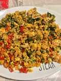 Revuelto de verduras con atún