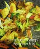 Tumis Sayur Campur Bersama Bilis