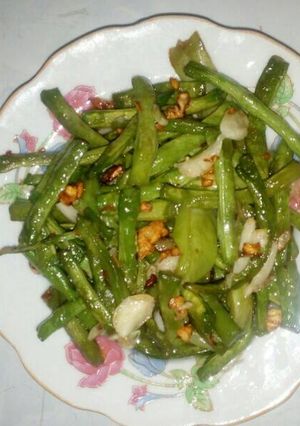 Hình của món Đỗ đũa xào tỏi.