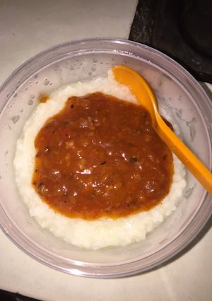 Foto resep bubur saus bolognese lafonte