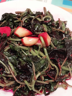家常炒紅莧菜(粉紅的回憶) 的食譜成品照片