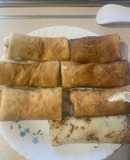Овсяные блины с творожным сыром и семгой