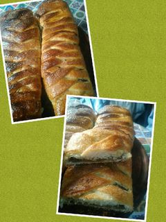 Una foto de Trenzas rellenas de pastelera de vainilla y chocolate🍫