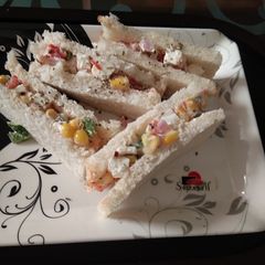 Curd sandwich creamy and yummy A picture of Curd sandwich creamy and yummy.
