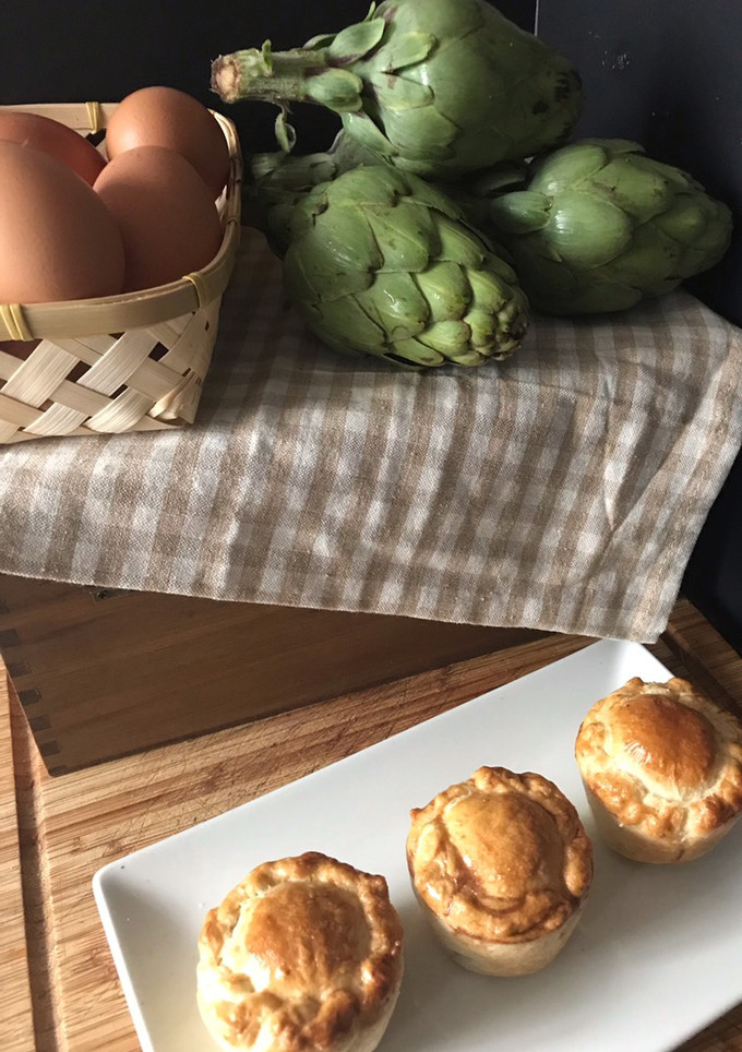 Una foto de Pastelitos soufflé de alcachofas