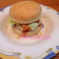 A picture of Chapli Kabab Burger.