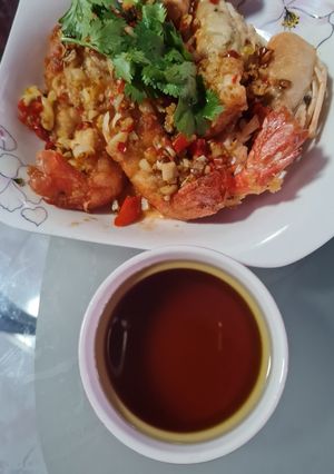 รูปของ กุ้งทอดราดซอสน้ำปลา
