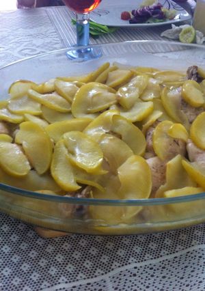 Una foto de Pollo a la manzana