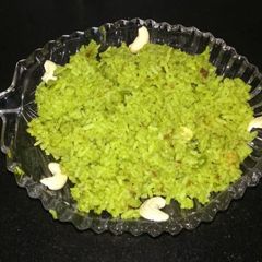 Green spinach pulao A picture of Green spinach pulao.
