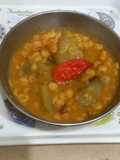 Dal chana with kadu sharif