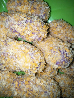 Foto resep Kroket ubi ungu isi coklat