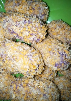 Foto resep Kroket ubi ungu isi coklat