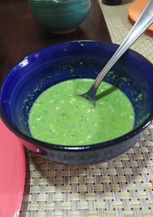 Una foto de Crema de espinacas